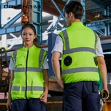 Летний охлаждающий светоотражающий жилет, вентилятор для работы, защита от солнца, рабочая одежда