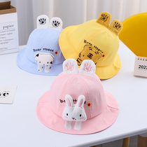 2022 New Children Fisherman Hat Baby Cute Cartoon Small Rabbit Pure Cotton Casual Dome Spring Wide Eatery Basin Cap