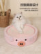 Sisal cat scratching board, one-piece cat nest, wear-resistant and crumb-free, round cat claw plate, scratch-resistant hemp rope, sofa cat toy
