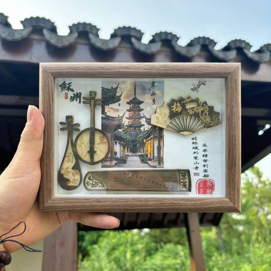 Suzhou Hanshan-Tempel im antiken Stil, Kunsthandwerk im immateriellen Kulturerbe, kulturelle und kreative Souvenirs, besondere Geschenke im chinesischen Stil für Ausländer