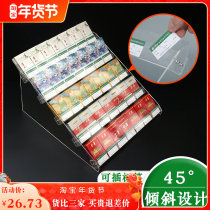 45 degree tilt put a pack of thick cigarette display rack mobile phone glass cabinet changed into cigarette holder selling cigarette shelf