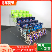 Front desk cash register convenience store supermarket chewing gum display rack small shelf display snacks bar storage