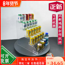Milk tea shop water bar beverage storage shelf mineral water beverage display rack small commercial storage rack acrylic