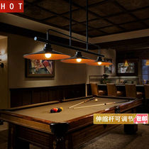 LED pool table chandelier American country style loft billiard light Retro creative lamps Wrought iron three-headed billiard light