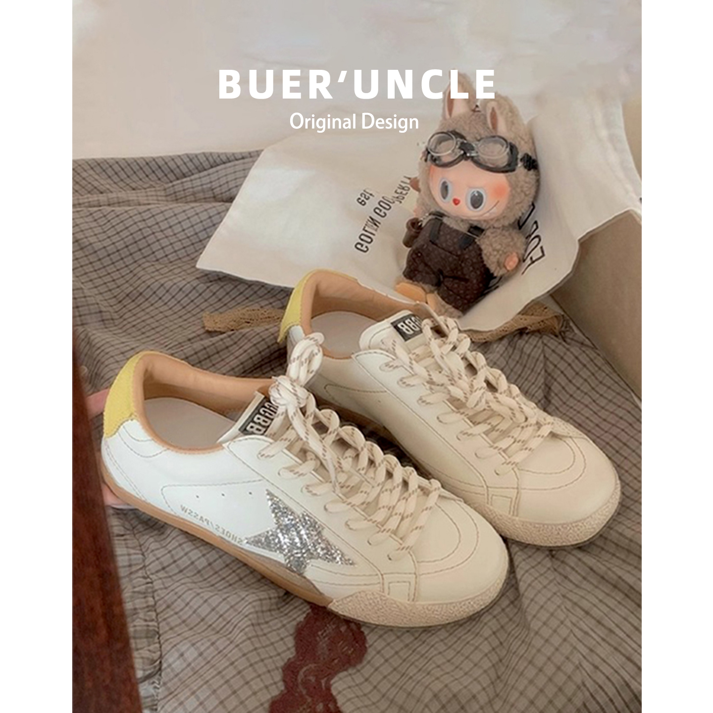 本革バージョン！デクサンシューズレディース2025新作フラットカジュアルスポーツシューズフォレストガンプホワイトシューズスターダーティーシューズ