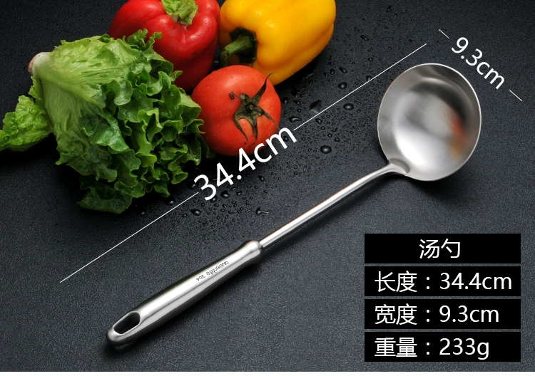Bếp nhập khẩu Đức 304 inox thìa rán xẻng đặt một dụng cụ nhà bếp cách nhiệt chống cặn - Phòng bếp kệ gia vị 3 tầng