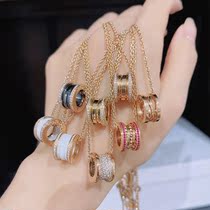 VCA DIY spring necklace women 18k niche black and white ceramic small brute waist red man gold sweater chain male and female pendant