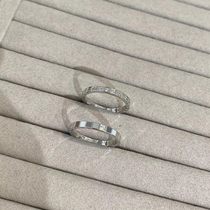 VCA DIY Zhu Yilong same ice cube ring 18k light luxury niche couple pair ring fashion high-end design sense