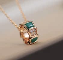 VCA DIY snake bone necklace womens 18K rose gold light luxury niche premium sense ring pendant collarbone chain gift