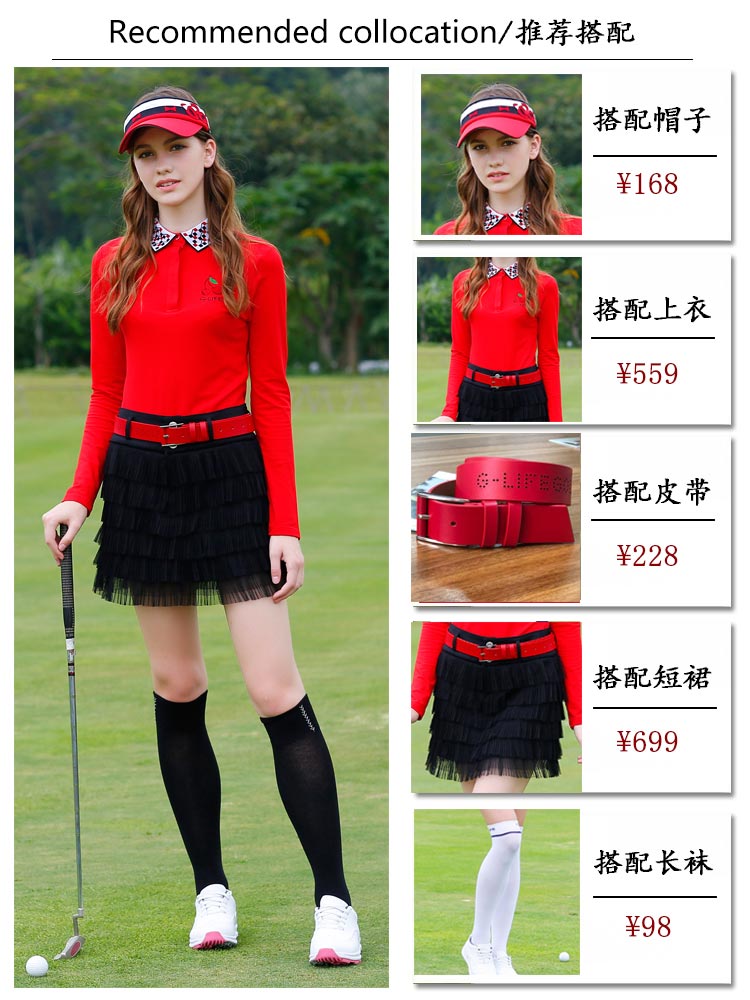 Thu đông 2018 G-LIFE trang phục golf mới cho nữ quần áo phù hợp với quần áo nữ dài tay thời trang quần váy ngắn găng tay chống nắng