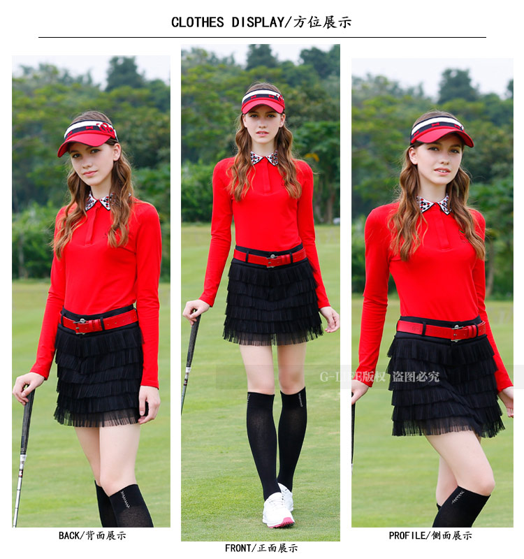 Thu đông 2018 G-LIFE trang phục golf mới cho nữ quần áo phù hợp với quần áo nữ dài tay thời trang quần váy ngắn găng tay chống nắng