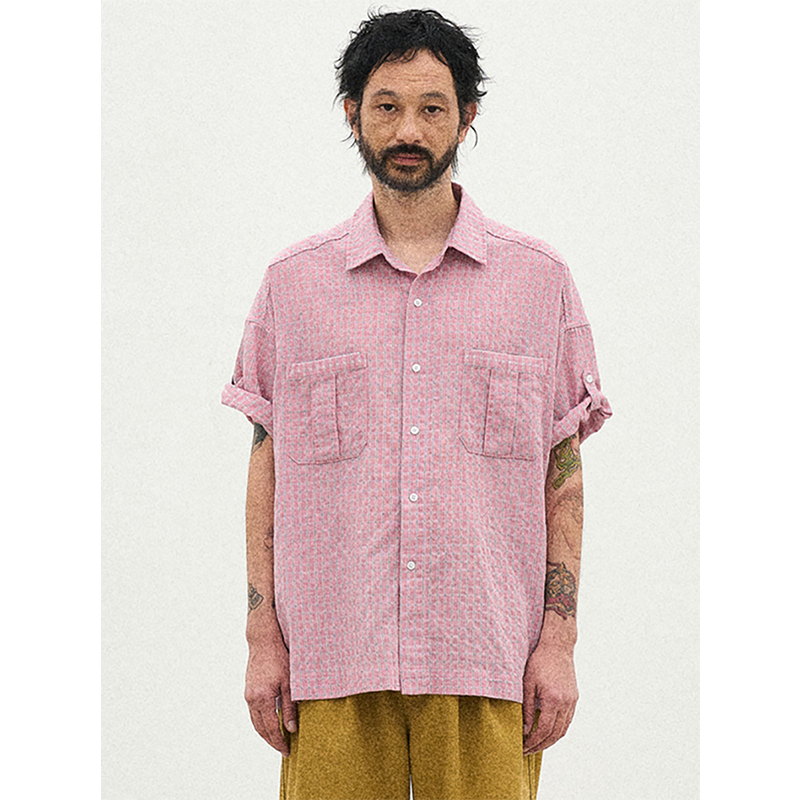 25Ss New Japanese Retro Plaid Short-Sleeved Shirt, Loose Casual Versatile Solid Color Simple Shirt, Unisex 25Ss New Japanese Retro Plaid Short-Sleeved Shirt, Loose Casual Versatile Solid Color Simple Shirt, Unisex