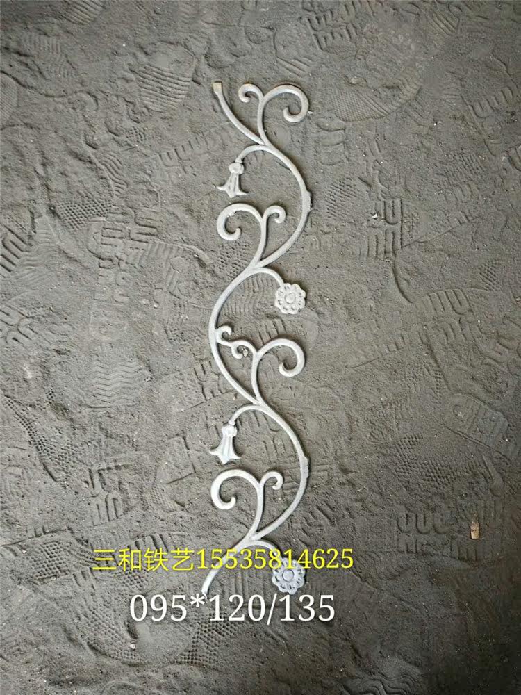 Sanhe Wrought iron gate railing accessories Cast iron gate flower Stairs cast flower fence Balcony decorative flower