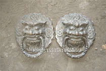 Sanhe wrought iron gate accessories door ring handle lion head casting handle Masteel cast lion head