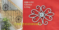 Sanhe wrought iron gate railing accessories forged stairway flower