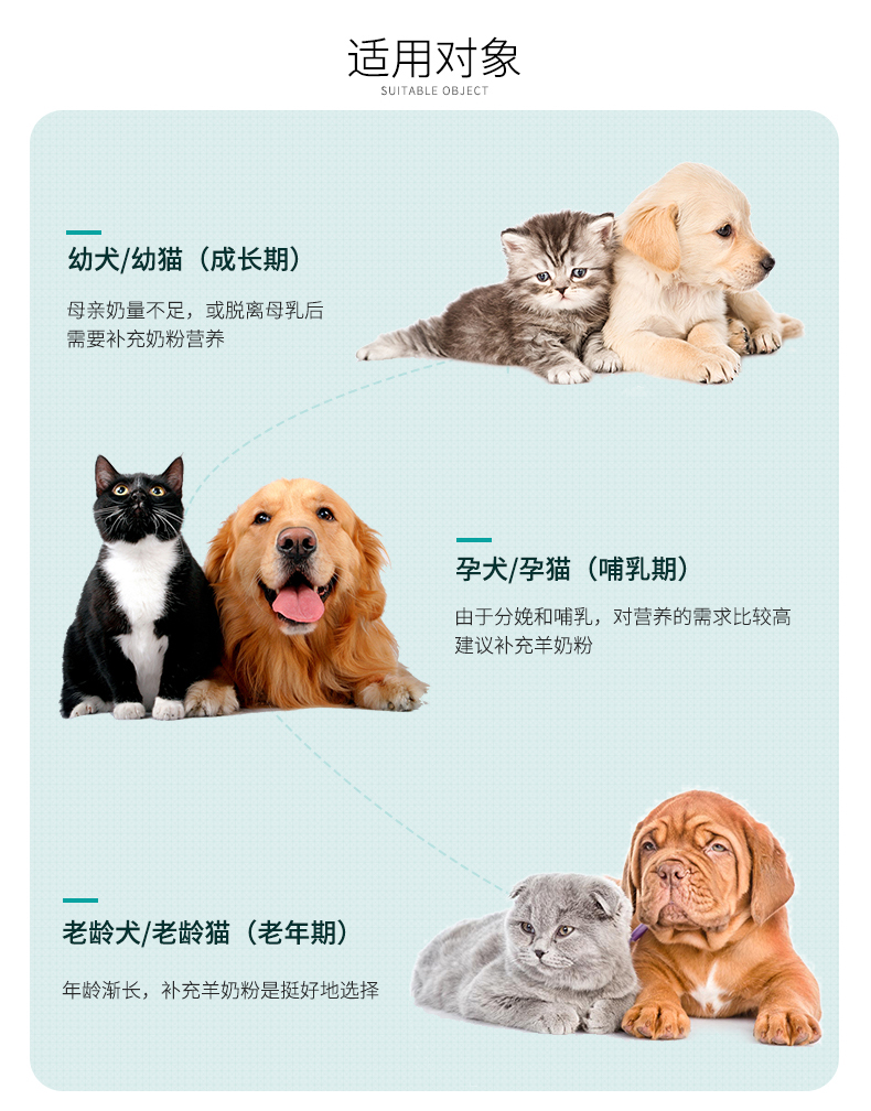 Sữa dê bột vật nuôi con chó con chó sản phẩm chăm sóc sức khỏe canxi sữa dê bột Teddy cat chung mèo sữa bột sữa mèo con