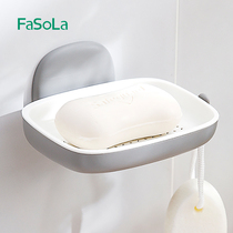 Double-layer drain soap box Punch-free paste wall-mounted soap holder Household bathroom bathroom kitchen soap box