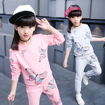 Girls  sports suit Middle and large childrens autumn clothes 10 five 11 Six 12 Ten 13-year-old primary school girl childrens clothes foreign style