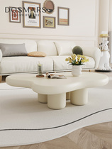 Nordic Alien Cloud Tea Designer Furniture White Cream Ancient Homelon Hanghui Living Room Solid Wood Tea Table