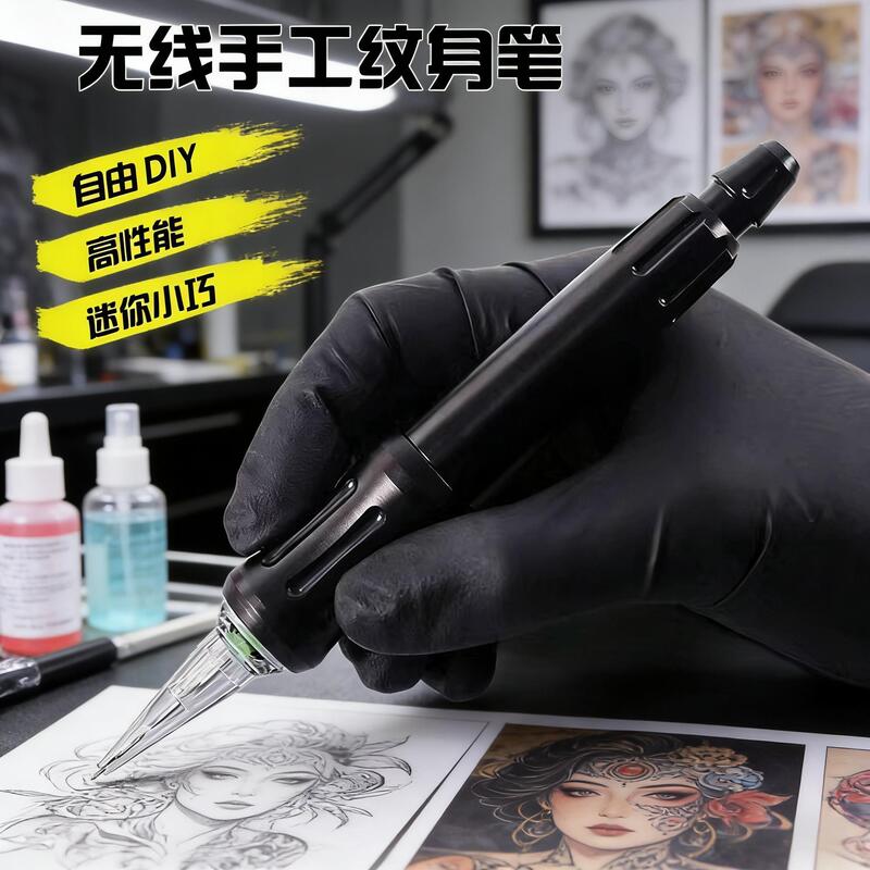 Tattoo Craftsman Tattoo Equipment Handmade Hand Needle Integrated Short Needle Handbook Tool Set Aluminum Alloy Shell Tattoo