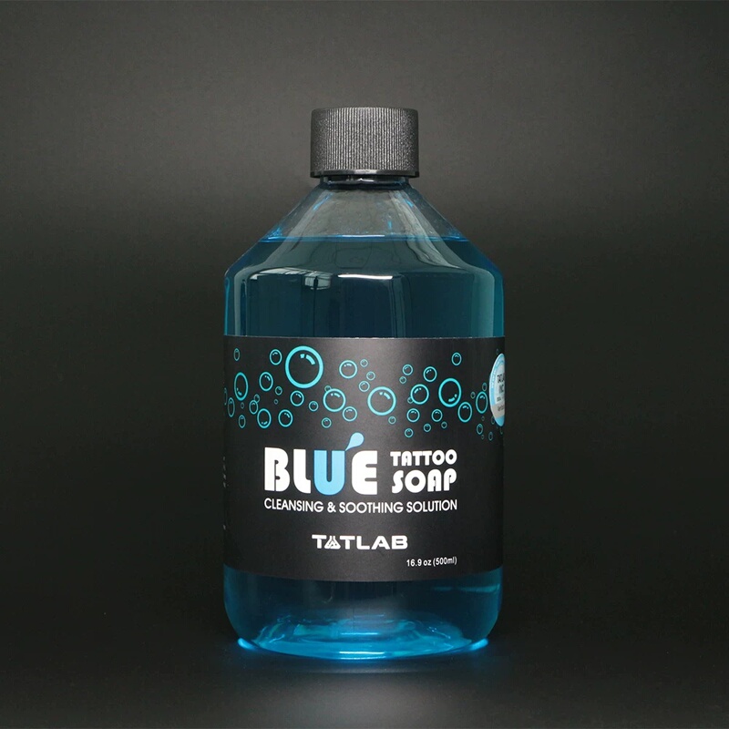 Tattoo Artist Tattoo Equipment Blue Soap Tattoo Cleaning Blue Algae Alternative to Traditional Green Algae Comes with Foam Bottle