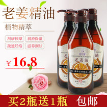 Ginger essential oil fever body massage oil Tong Jingluo big bottle Gua Sha massage oil Back full body beauty salon