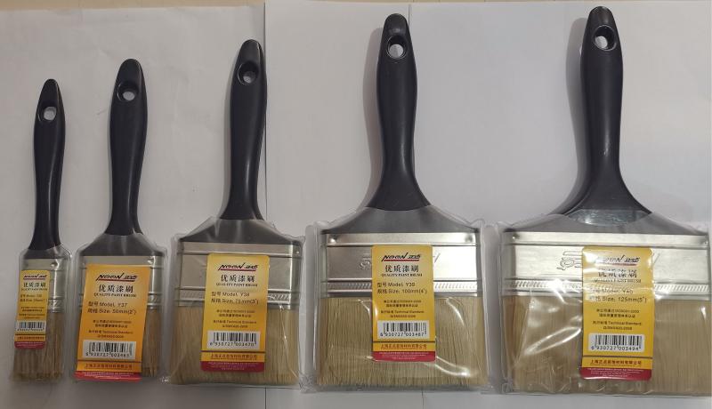 Punctuality advanced pig hair brush Elastic plastic handle Paint brush White mane brush brush Paint brush row brush