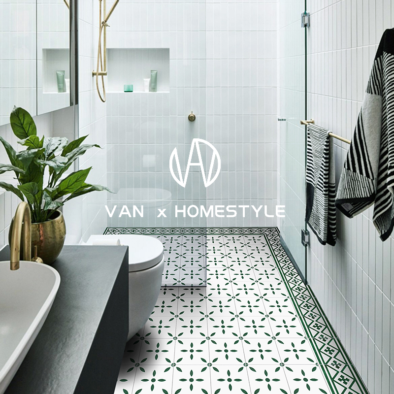 Sanskine Moroccan guest dining room Small flower brick Nordic Kitchen Makeup Room Flowers tile Balcony Genguan Wall Tiles