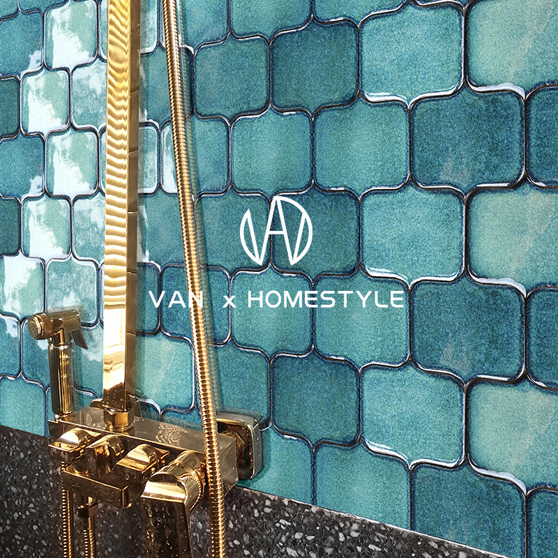 Vannet Dark Green Vintage Handmade Bricks Net Red Restaurant Bar Counter Kitchen Toilet Tile Bathroom Toilet Wall Tile