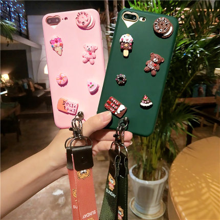 卡通小熊iPhone6splus手机壳8苹果7p硅胶软套