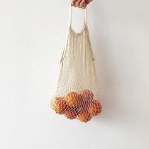  Net bag ins handbag Fruit net bag handmade vacation style shoulder bag hollow woven bag fishing net bag