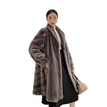 Back to 1988 Imported Velvet Full Pumped Mink Fur Coats Woman in a Young Mink Fur Coat