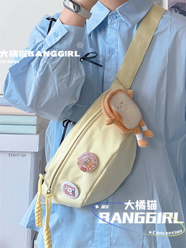 Sports simple and versatile large-capacity waist bag for women
