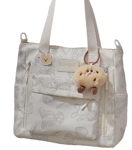 Небольшая дизайнерская высококачественная японская милая вместительная и большая сумка на одно плечо, с медвежатами, подходит для студента