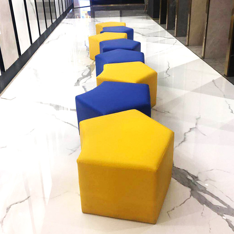 Kindergarten art early education center school reading bar pentagonal children's home creative special-shaped combination sofa stool