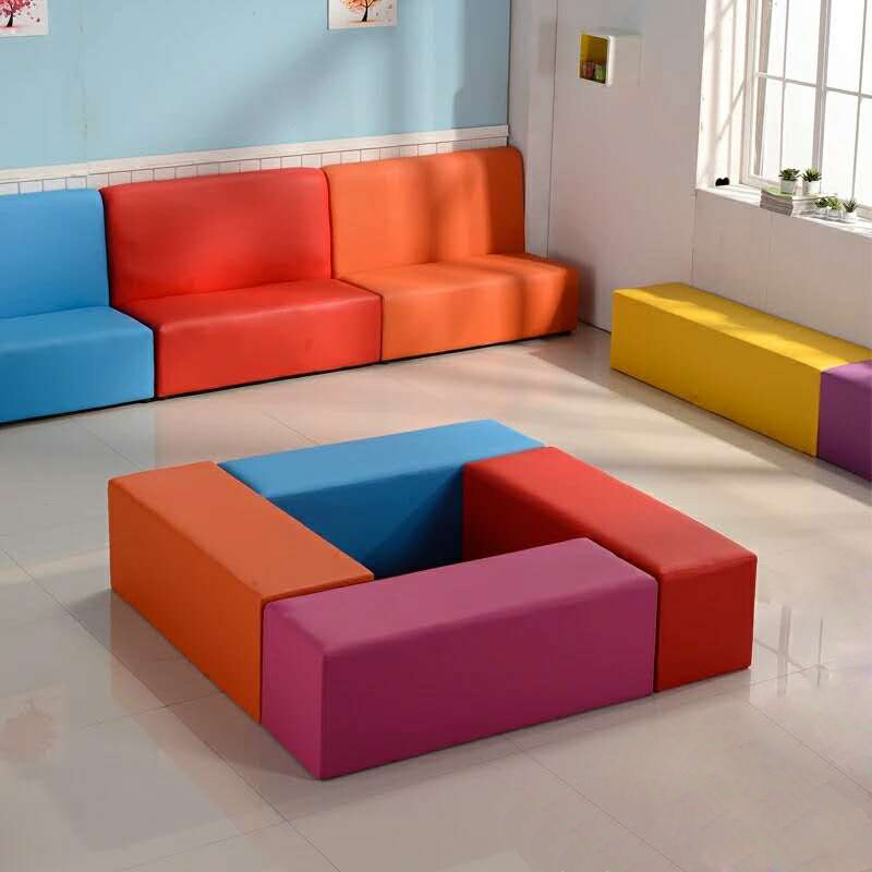 Childcare Agency Early teaching Art Training Center Reading, Kindergarten Bar Children Soft Corner Sofa stool