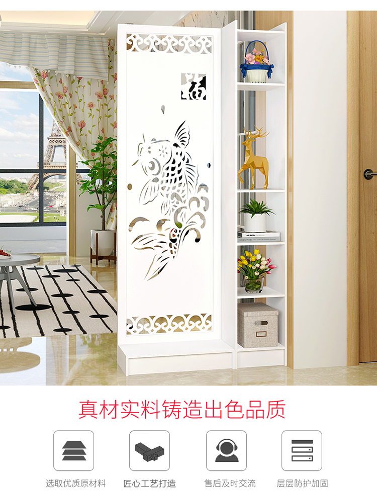 Màn hình phân vùng phòng khách hiên tủ thời trang hiện đại điện thoại di động trang trí tủ rỗng chạm khắc cửa sổ nền - Màn hình / Cửa sổ vách gỗ phòng khách