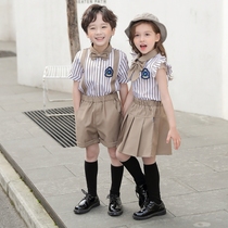 Childrens suit suit boys summer flower girl wedding dress girl small suit host clothing boy summer dress