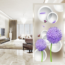 Modern minimalist style art glass 3D porch double-sided frosted starter screen living room dining room partition dandelion