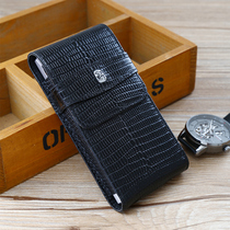 Samsung w2019 mobile phone case vertical leather case W2018 leather pull-out protective case with cover head flip cover full bag anti-drop luxury head layer cowhide custom mobile phone bag straight crocodile pattern coat