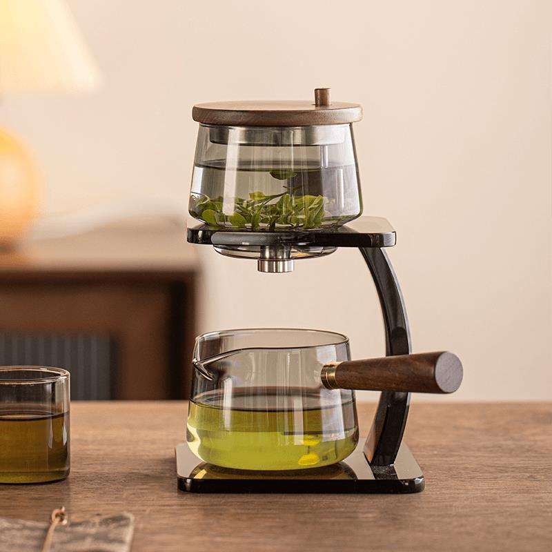 Yunqu High Borosilicate Glass Teapot for Home Use, Automatic Kung Fu Tea Set, Lazy Tea Brewing Gadget, Gift Box Set