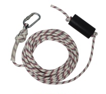 Honeywell 1007613 0 5mm low telescopic safety rope with a safety hook and a heavy hammer