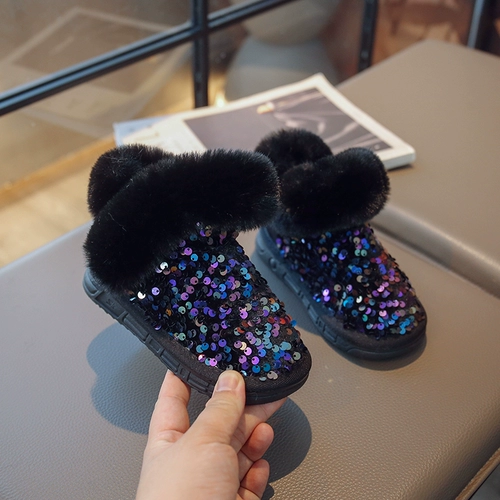 Сапоги, зимняя обувь, флисовые нескользящие удерживающие тепло туфли, популярно в интернете