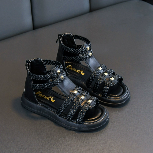 Сандалии, летний розовый наряд маленькой принцессы, модные туфли, 2025 года, мягкая подошва