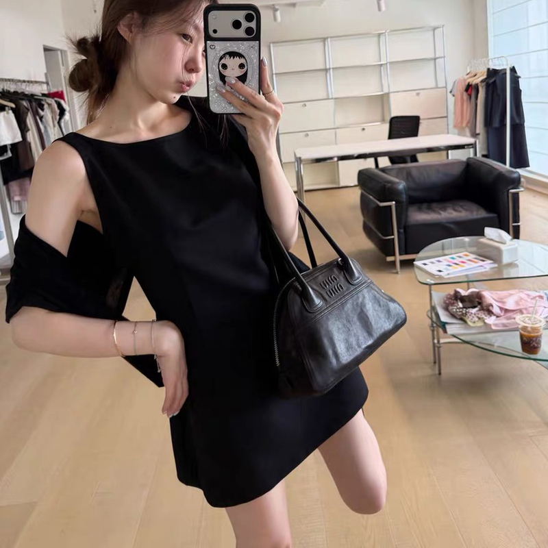 Oker Black Sleeveless Backless Dress for Women, New Summer Style Little Black Dress, Short Tank Dress A950 Oker Black Sleeveless Backless Dress for Women, New Summer Style Little Black Dress, Short Tank Dress A950