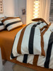 Striped Cotton Four-Piece Set Pure Cotton Bedding Autumn and Winter Bed Sheet Nordic Simple Duvet Cover 1.8 Fitted Sheet Three-Four Piece Set