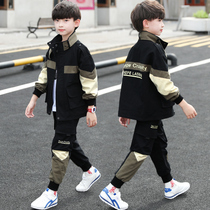 Childrens clothing boys spring suit 2021 new childrens children Spring Autumn Korean handsome boy two-piece tide