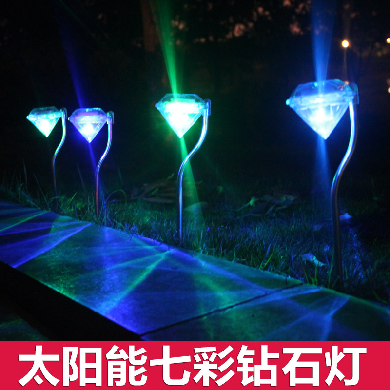 Solar lampoutoutUltra LED Landscape CourtyLamp for Lawn Diamond LightsCommunity Garden Waterproof Street Lights
