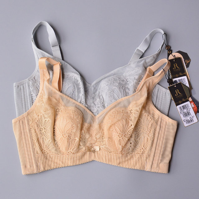 June Rose 6306 Bra BC Ultra-Thin Crystal Cup Rabbit Ears Gathered Breathable Soft Wire Ring Adjustable Underwear for Women