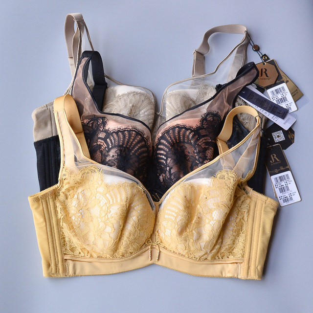 June Rose 6229 bra, large breasts, thin cotton, full cup, sexy push-up, side breasts underwear, CD cup